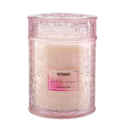 Pier 1 Pink Champagne Luxe 19oz Filled Candle