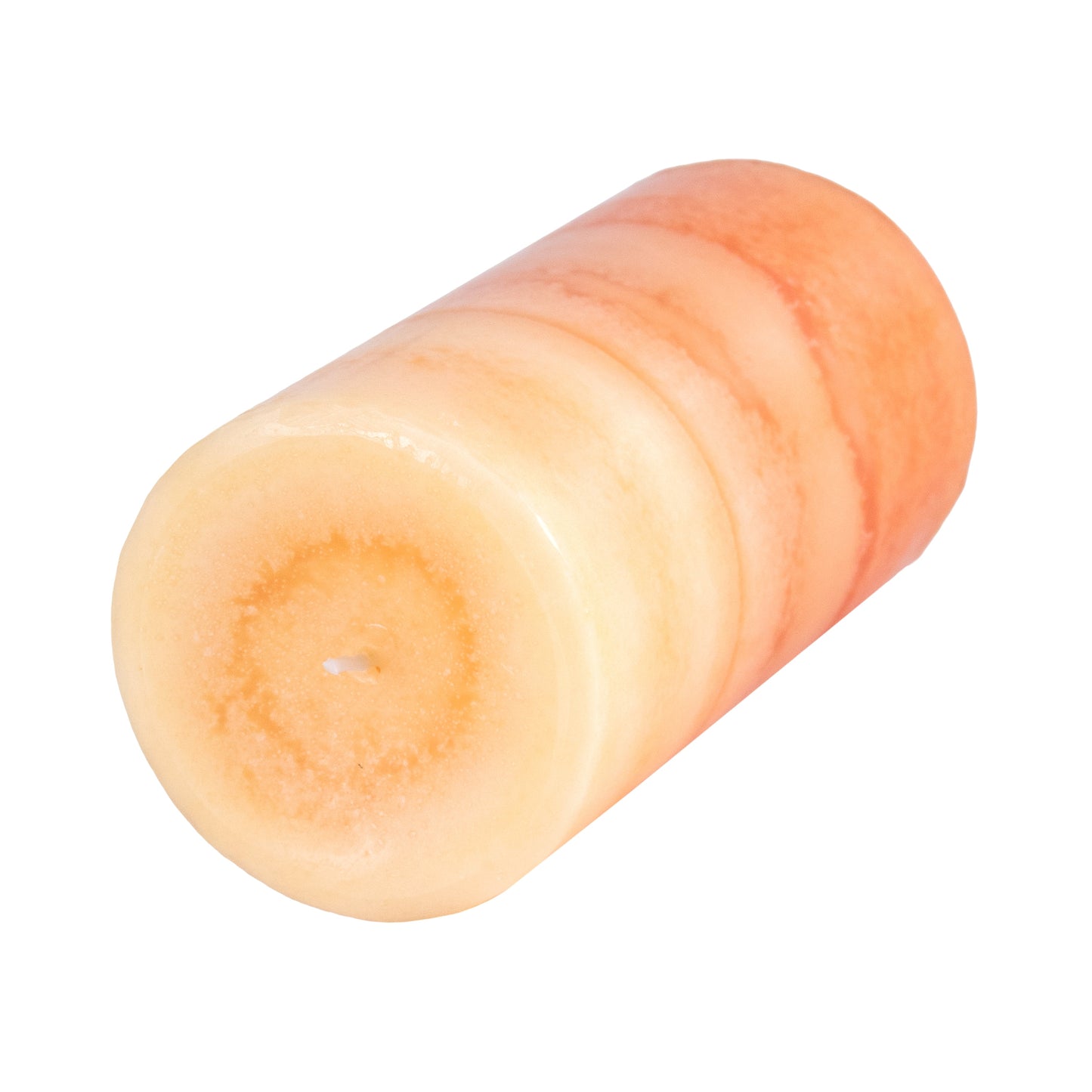 Pier 1 Ginger Peach 3x6 Layered Pillar Candle